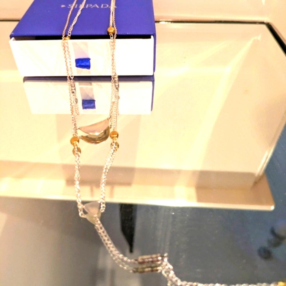 Silpada sterling silver convertible double Y convertible necklace.